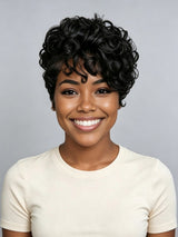 Loyalrose Pixie Curly Wave Wig | 6" Side Part 100% Human Hair