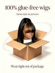 Loyalrose Black & Silver Highlighted Pixie Wig 100% human hair Glueless Machine made