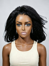 Loyalrose 13x4 Glueless Kinky Bob Wig | 100% Human Hair & Natural Black