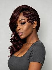 Loyalrose Claret Big Wave Wig | 13x4 lace Side Part 100% Human Hair