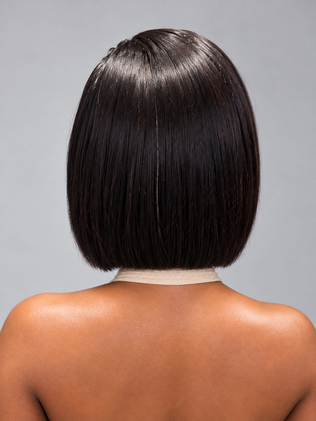 Loyalrose Bob Braided wig full lace black color side part Pre-styled without glue Asymmetrical style