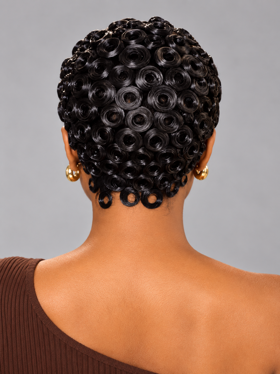 Loyalrose Pixie wig Finger wave side part Black 100% human hair Glueless frontal lace 13*4