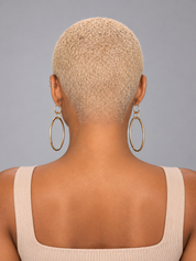 Loyalrose Pixie wig Afro Lowcut 6 inches Blond/Black 100% human hair Glueless with Full lace TWA with Fade and Hard Part style 35