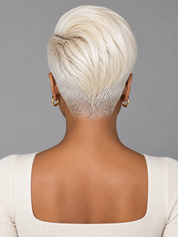 Loyalrose Pixie straight wig Multicolor Side part frontal lace 13*6 100% Human Hair with bang Asymmetrical style