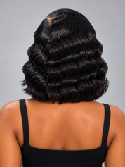 Loyalrose Bob Wig Deep wave Black mix brown color frontal lace 13x4 Glueless 100% Human Hair asymmetrical style