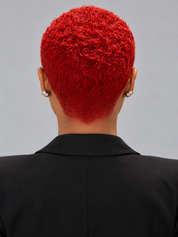 Loyalrose Pixie wig Afro 6 inches Red 100% human hair Glueless with Full lace TWA with Fade and Hard Part style 25