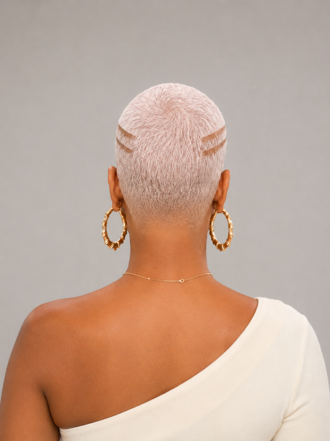 Loyalrose Pixie wig Afro Lowcut 6 inches Blond 100% human hair Glueless with Full lace TWA with Fade and Hard Part style 18