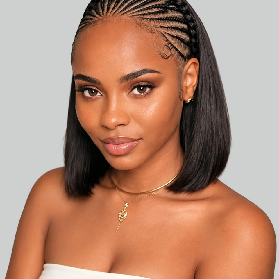 Black_woman_wearing_10_inch_human_hair_cornrow_front_wig_with_headband_braid_and_straight_back_bob_style.jpg