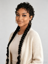 Loyalrose  Full Lace Human Hair Top with Premium Synthetic Braids Glueless
