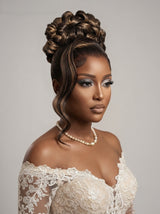 Loyalrose Bridal wig frontal lace 13*6 Brown high light color Pre-styled without glue 100% Vietnamese hair style 9