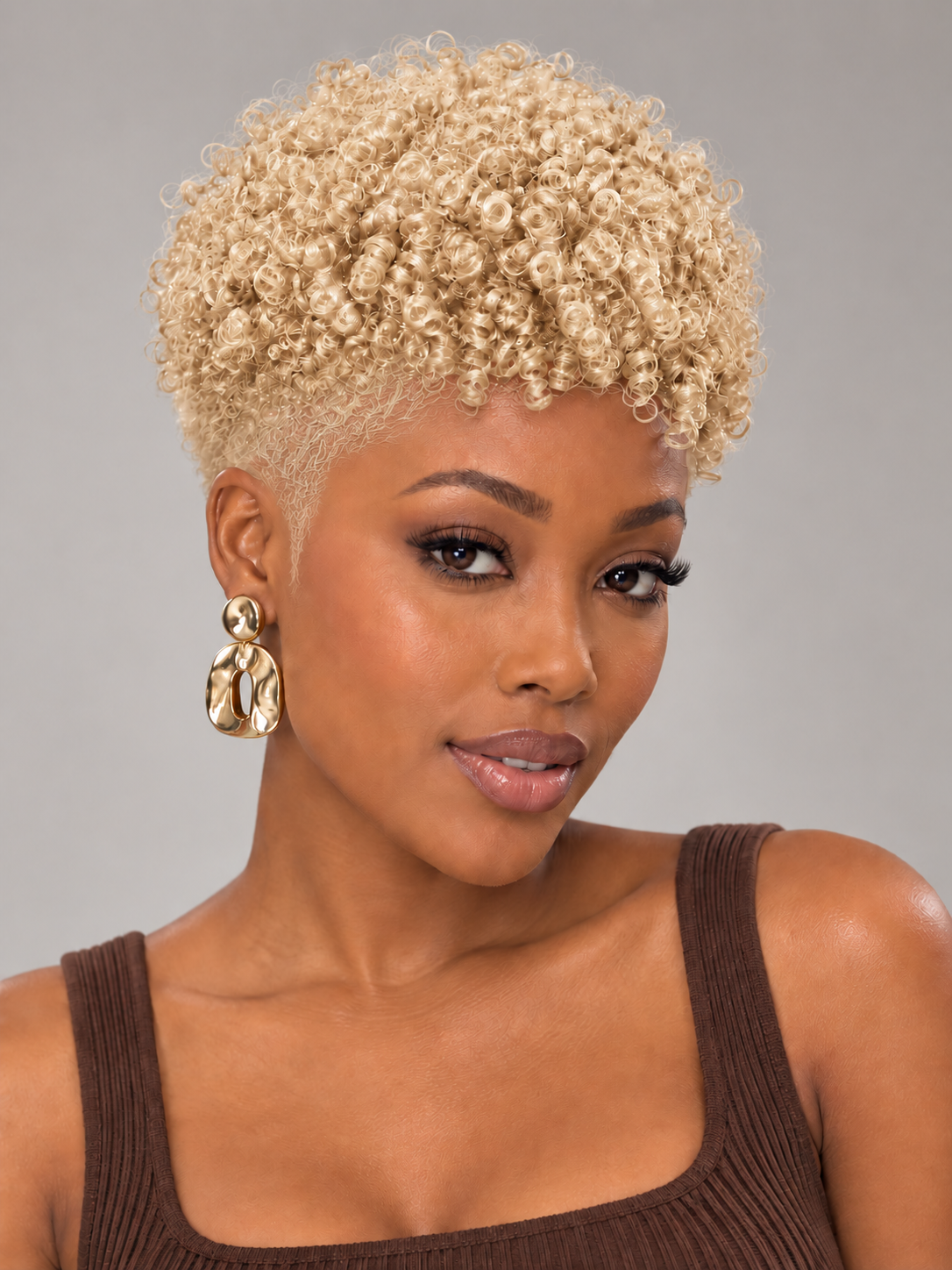 Loyalrose Pixie wig Afro Lowcut 8 inches Multicolors 100% human hair Glueless with Full lace