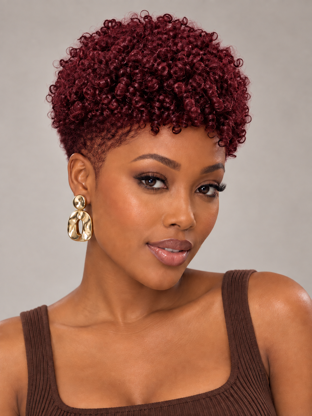Loyalrose Pixie wig Afro Lowcut 8 inches Multicolors 100% human hair Glueless with Full lace