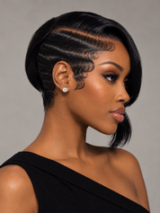 Loyalrose Bob Wig Loose wave and finger wave Multicolors Side part lace 13x4 Glueless 100% Human Hair