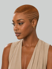 Loyalrose Pixie wig Lowcut 6 inches Brown 100% human hair Glueless with Full lace TWA with Fade and Hard Part style 11