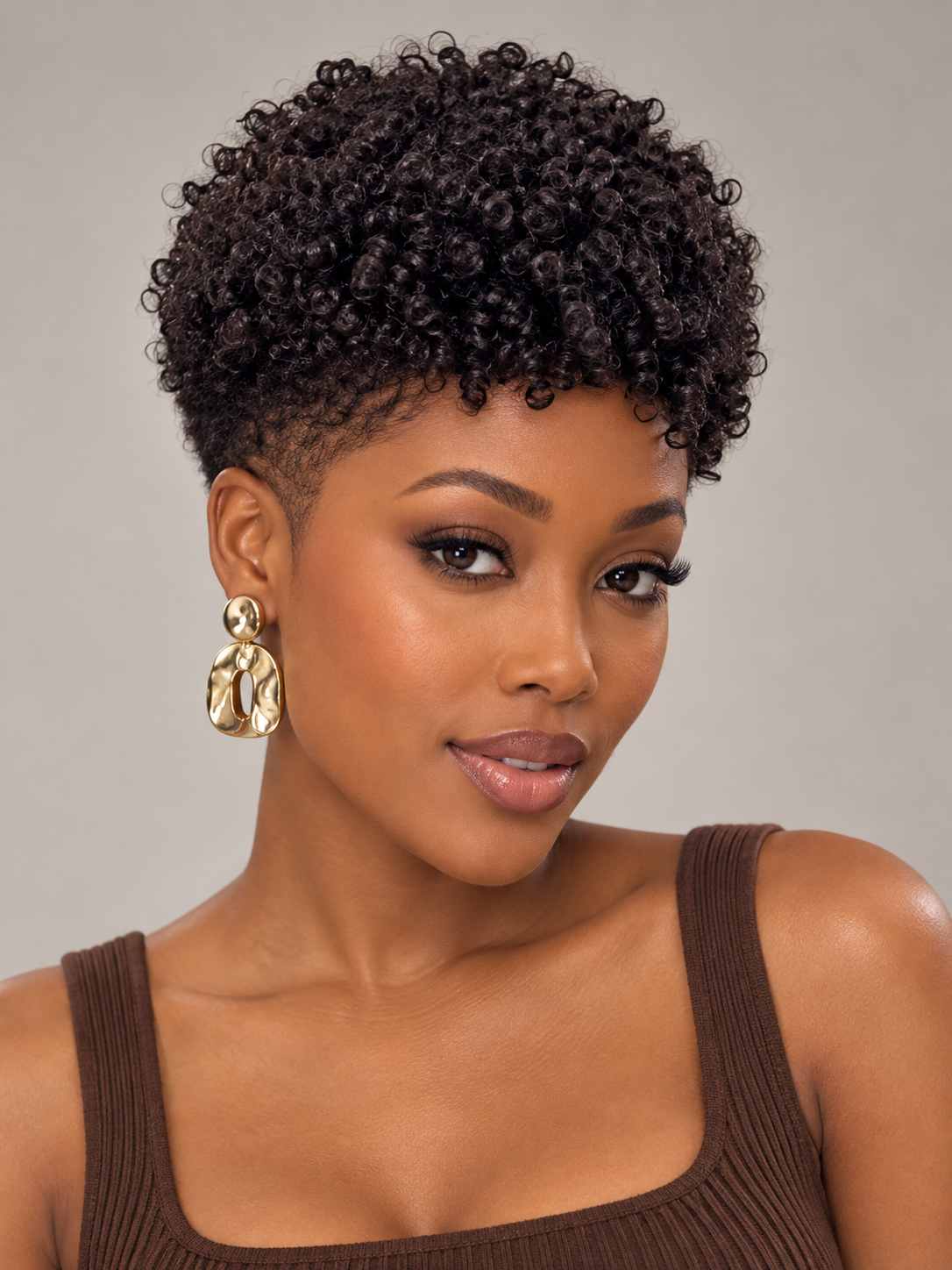 Loyalrose Pixie wig Afro Lowcut 8 inches Multicolors 100% human hair Glueless with Full lace
