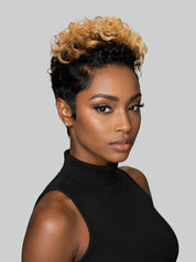 Loyalrose Honey Brown Curly Wave Wig 100% human hair Glueless Full Lace style 2