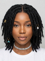 Loyalrose Braided wig Boho full lace black color Pre-styled without glue Dreadlocks style With metal decoration