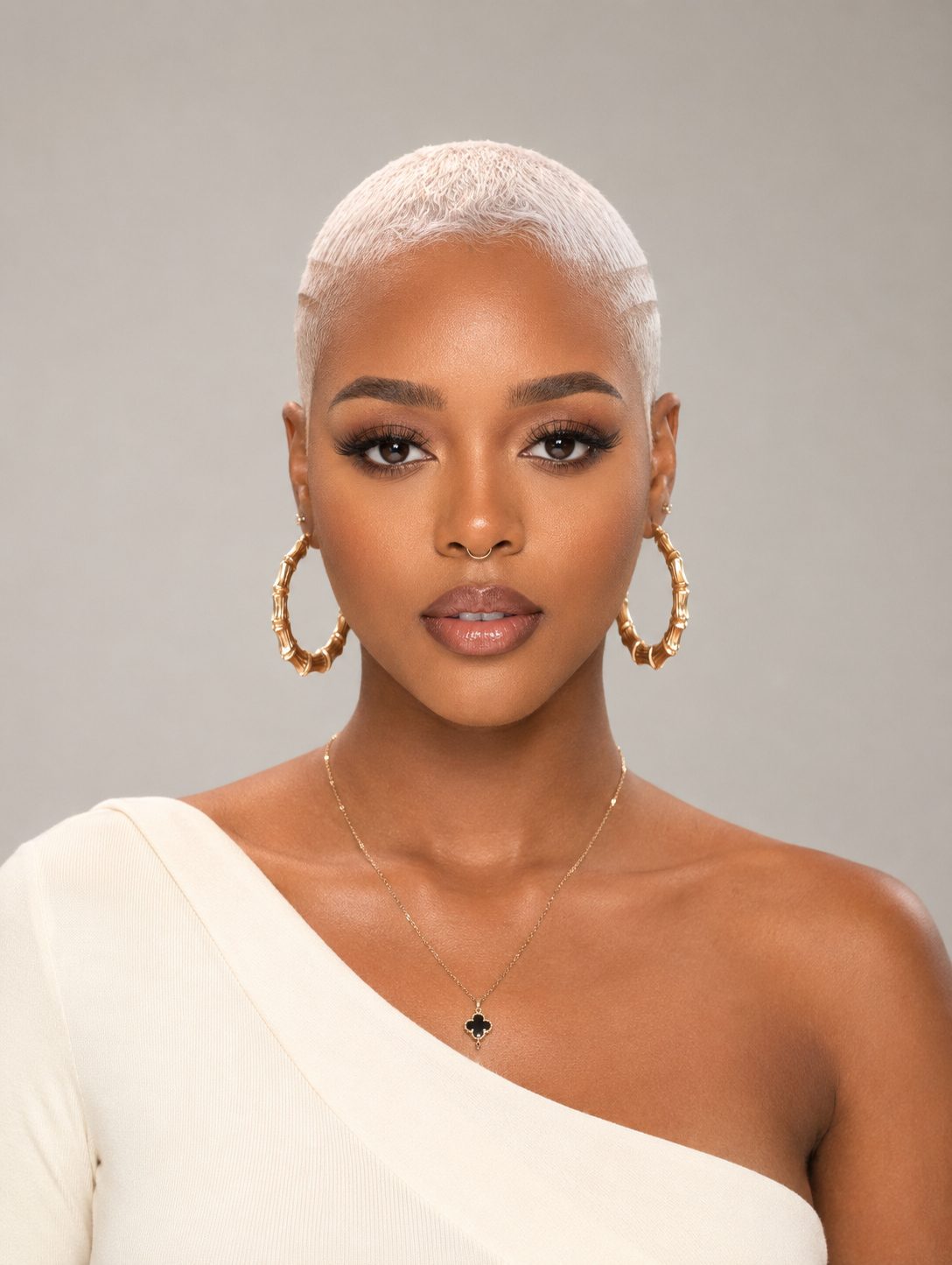 Loyalrose Pixie wig Afro Lowcut 6 inches Blond 100% human hair Glueless with Full lace TWA with Fade and Hard Part style 18