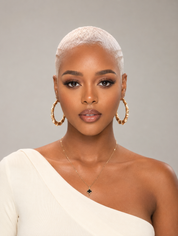 Loyalrose Pixie wig Afro Lowcut 6 inches Blond 100% human hair Glueless with Full lace TWA with Fade and Hard Part style 18