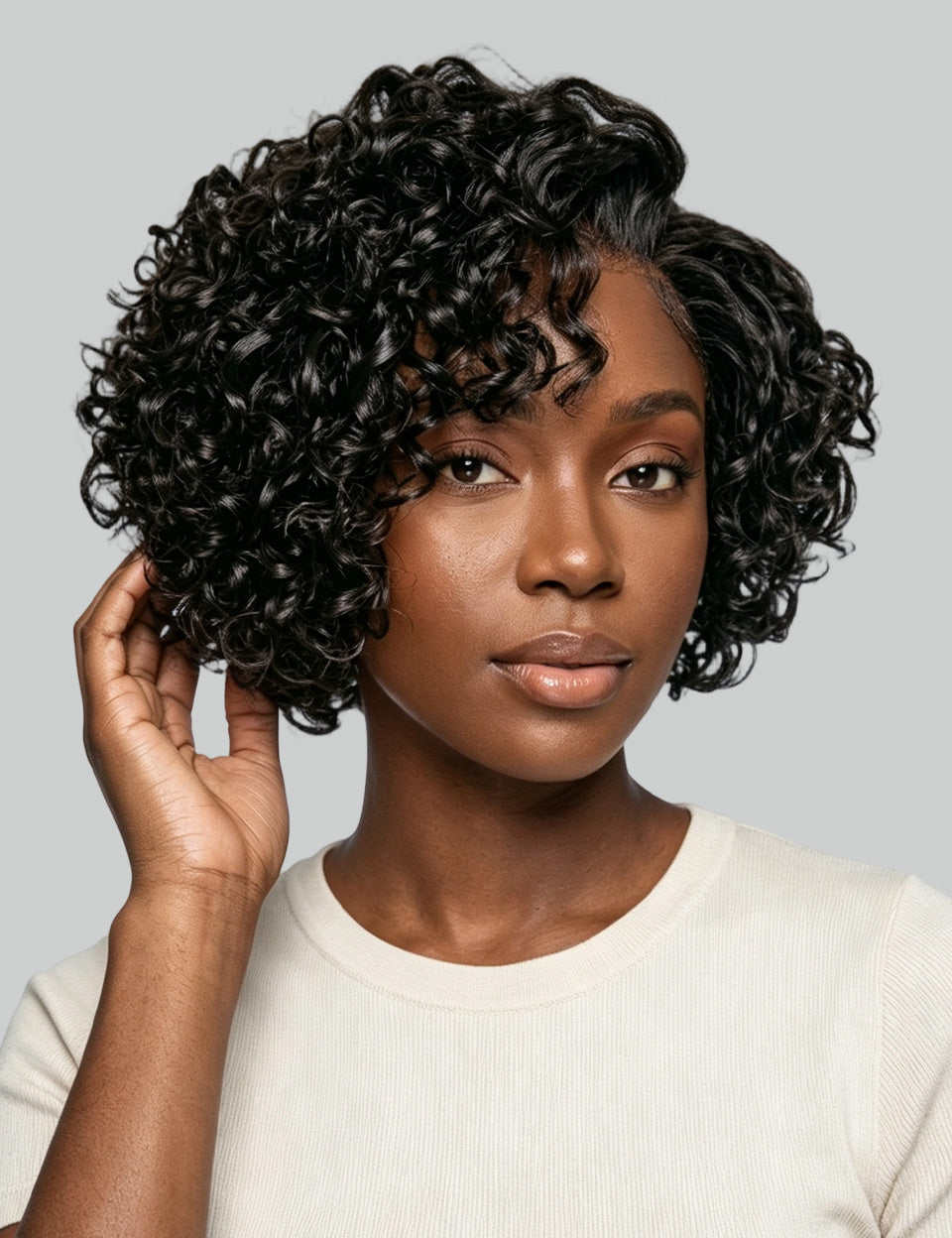 Loyalrose_Curly_Bob_Wig_13x4_Lace_Frontal_-_Black_Mix_Honey_Brown_100_Human_Hair_Glueless_Swiss_Lace_Natural_Parting_on_Model.jpg