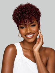 Loyalrose Short Curly Pixie Wig Multiple colors with bang 100% human hair Machine Made