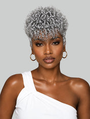 Loyalrose Short Curly Pixie Wig Multiple colors with bang 100% human hair Machine Made