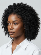 Loyalrose Braided wig full lace Black color Pre-styled Traditional Thin braids and afro style