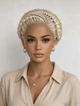 Loyalrose Premium Pre-Braided Crown Wig full lace color Blonde without glue Premium Hybrid