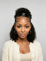 Loyalrose 13x6 Lace curly high ponytail wig with babyhair without glue 100% Human Hair