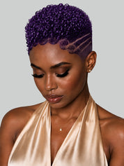 Loyalrose Pixie wig Afro curly 6 inches Multiple colors 100% human hair Glueless with Full lace TWA with Fade and Hard Part style 7