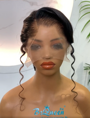 Loyalrose Bridal wig frontal lace 13*4 Black mixed brown Pre-styled without glue 100% Vietnamese hair style 11