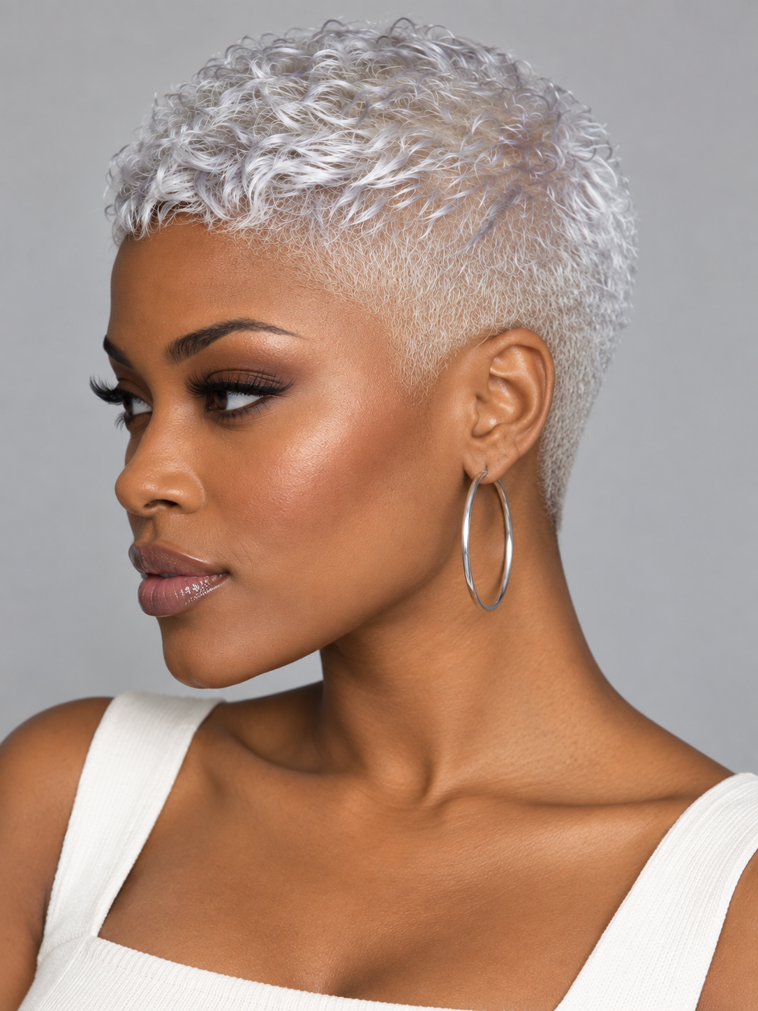 Loyalrose Pixie wig straight 6 inches salt&pepper 100% human hair Glueless with Full lace