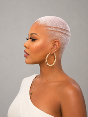 Loyalrose Pixie wig Afro Lowcut 6 inches Blond 100% human hair Glueless with Full lace TWA with Fade and Hard Part style 18