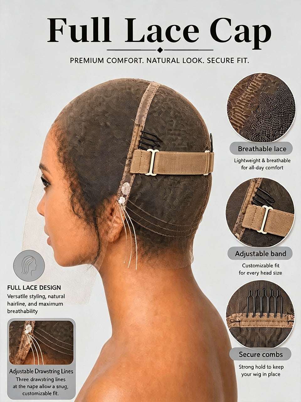Loyalrose Pre-styled wig Body wave Side part Full lace Black color without glue with ponytail Cornrow Ponytail with Bangs style