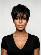 Loyalrose Topper Straight colour black 100% human hair Glue-free (not a wig)