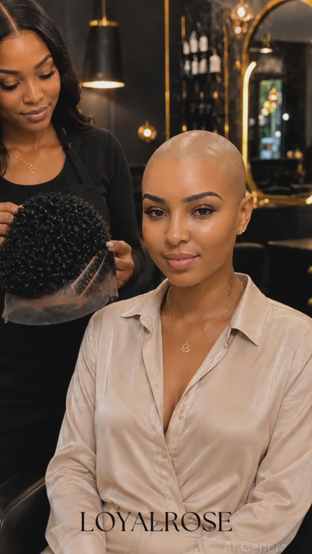 Loyalrose Pixie wig Afro curly 6 inches Multiple colors 100% human hair Glueless with Full lace TWA with Fade and Hard Part style 2