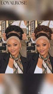 Loyalrose Pixie wig Afro Curly 6 inches side part Multicolor 100% human hair Glueless with Full lace