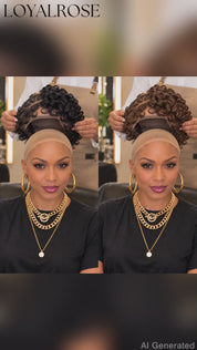 Loyalrose Braided wig full lace black/brown color side part Pre-styled without glue Asymmetrical design