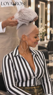 Loyalrose Pixie wig Afro 6 inches Salt & Pepper 100% human hair Glueless with Full lace TWA with Fade and Hard Part style 26