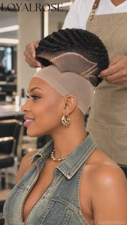 Loyalrose Pixie wig Afro 6 inches Black 100% human hair Glueless with Full lace TWA with Fade and Hard Part style 27