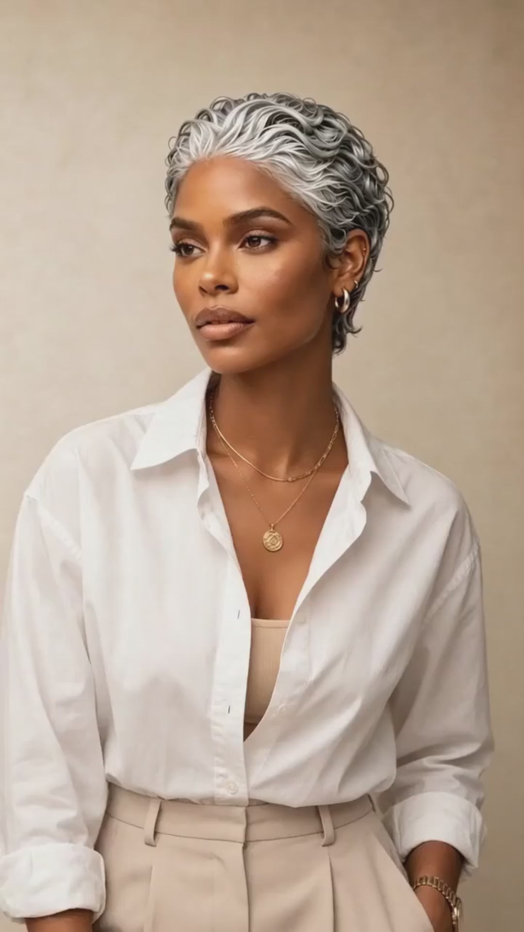 Loyalrose Pixie slicked-back hair Wig 13x4 lace Glueless 100% Human Hair
